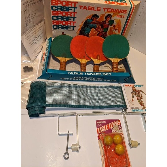 Vintage Sportcraft 4 Player Table Tennis Set The Professional Line Model 19073 - Picture 5 of 12